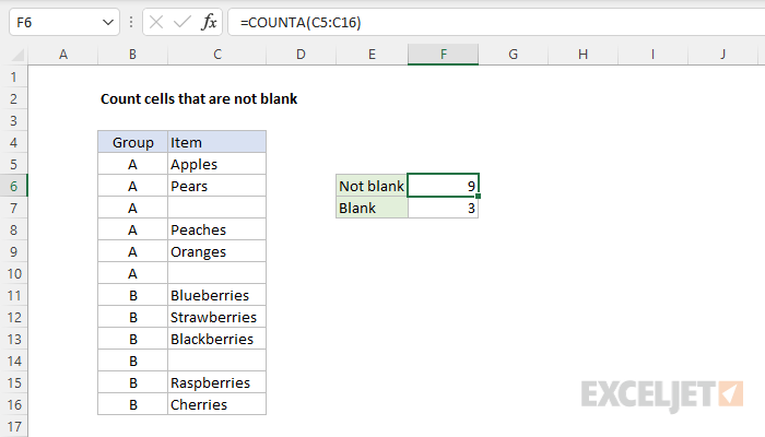 Excel How To Count Cells Without Text